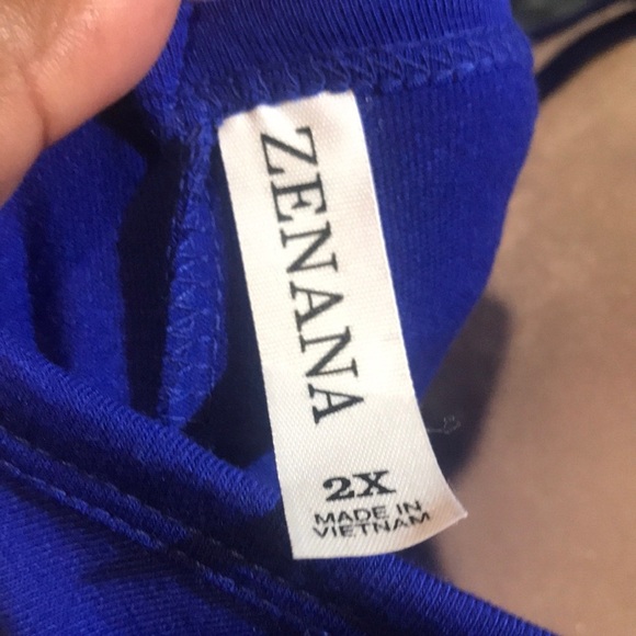 Zenana V-Neck Adjustable Strap with Pockets Purple Maxi Dress-Size 2X - Picture 5 of 8